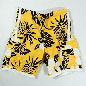 🛍Boys Gap kids yellow tropical swim shorts xsmall